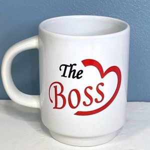 RARE Vintage‎ Dan Dee The BOSS Ceramic 3.75" Coffee Mug Cup